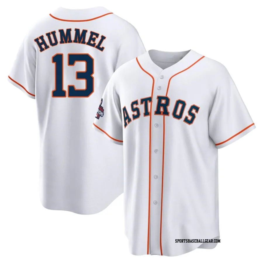 Cooper Hummel Men's Houston Astros White Replica 2022 World Series Champions Home Jersey