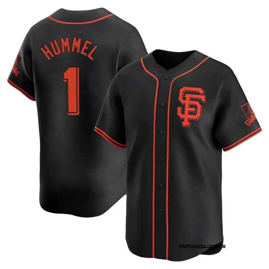 Cooper Hummel Men's San Francisco Giants Black Limited Alternate Jersey