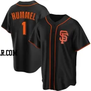 Cooper Hummel Men's San Francisco Giants Black Replica Alternate Jersey