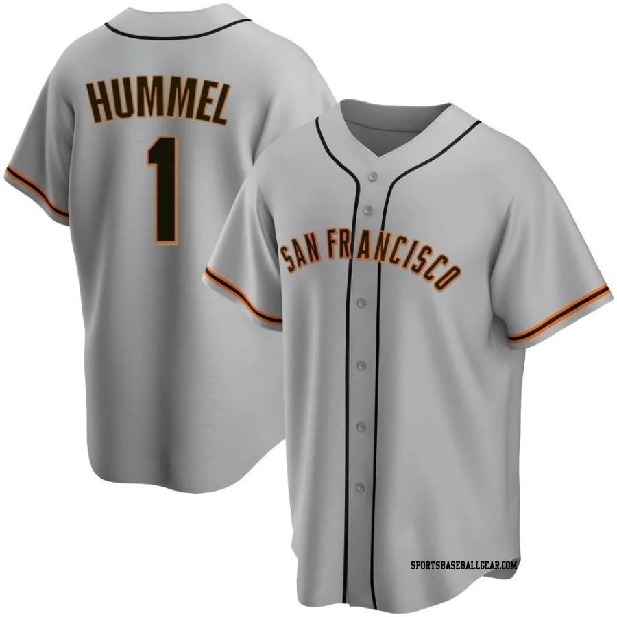 Cooper Hummel Men's San Francisco Giants Gray Replica Road Jersey