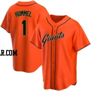 Cooper Hummel Men's San Francisco Giants Orange Replica Alternate Jersey