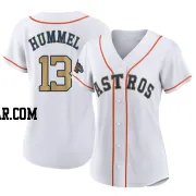 Cooper Hummel Women's Houston Astros Gold Authentic White 2023 Collection Jersey