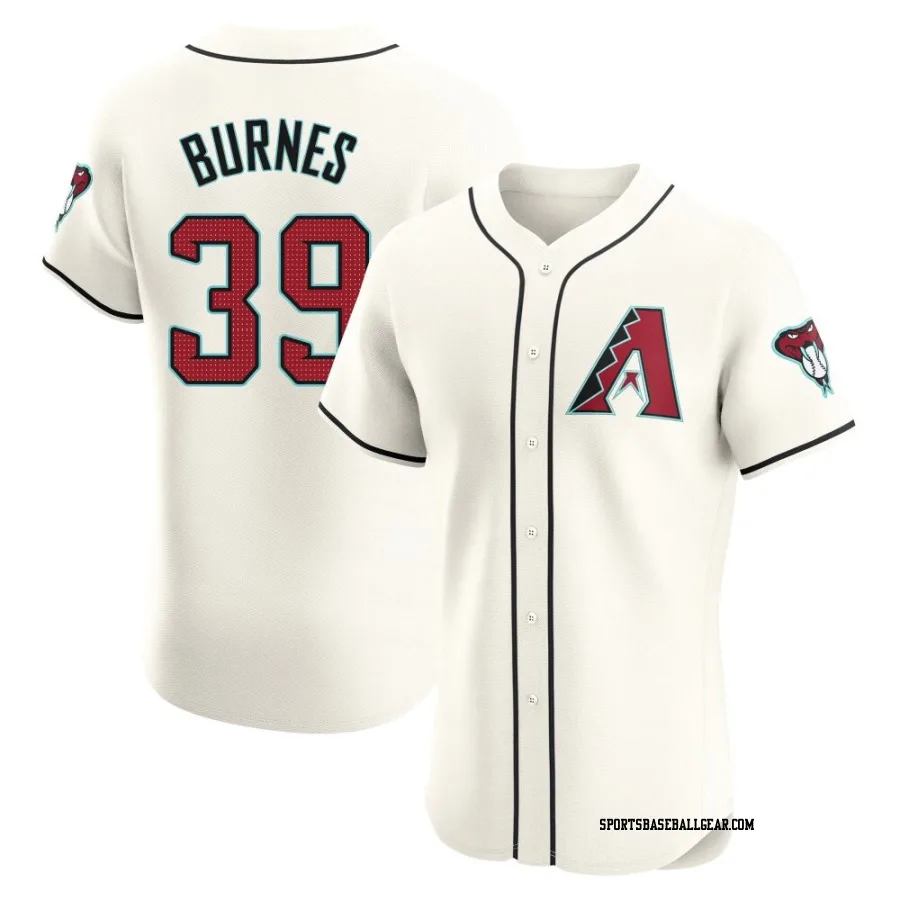 Corbin Burnes Men's Arizona Diamondbacks Cream Elite Home Jersey