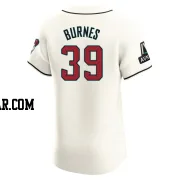 Corbin Burnes Men's Arizona Diamondbacks Cream Elite Home Patch Jersey