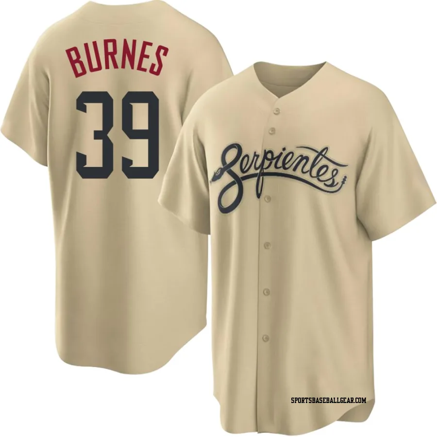 Corbin Burnes Men's Arizona Diamondbacks Gold Replica 2021 City Connect Cool Base Jersey