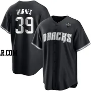 Corbin Burnes Men's Arizona Diamondbacks White Replica Black 2023 World Series Jersey