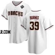 Corbin Burnes Men's Arizona Diamondbacks White Replica Home 2023 World Series Jersey