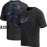 Corbin Burnes Men's Baltimore Orioles Black Holographic Replica Alternate Jersey