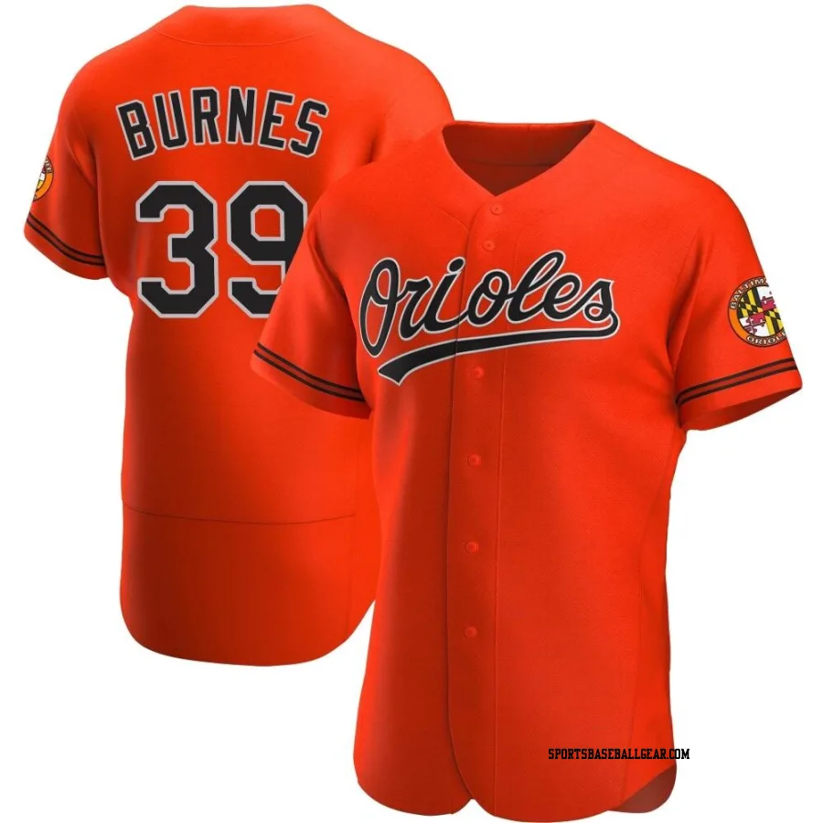 Corbin Burnes Men's Baltimore Orioles Orange Authentic Alternate Jersey