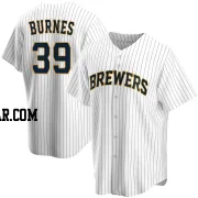 Corbin Burnes Men's Milwaukee Brewers White Replica Home Jersey