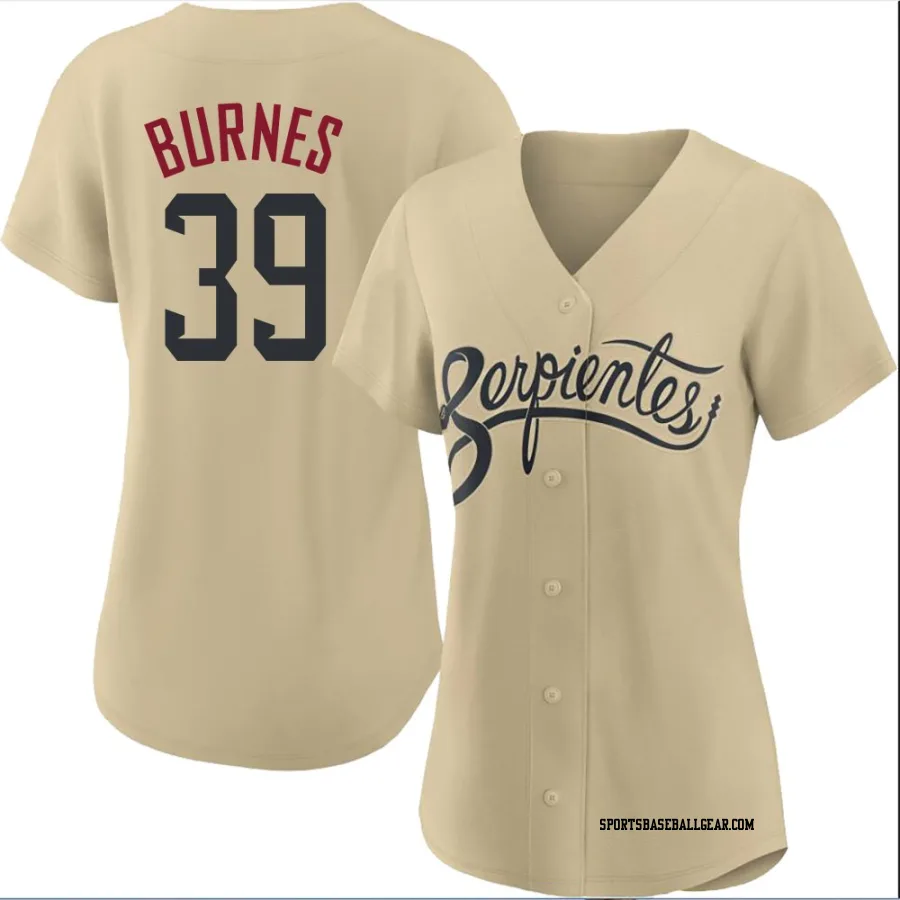 Corbin Burnes Women's Arizona Diamondbacks Gold Authentic 2021 City Connect Cool Base Jersey