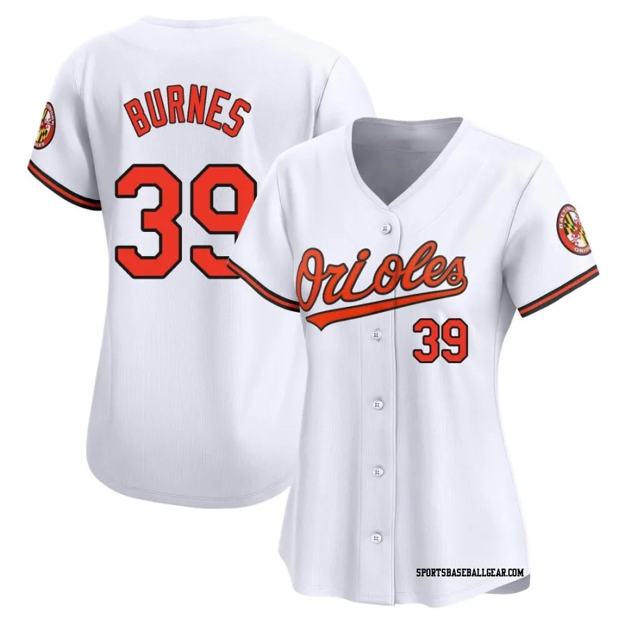 Corbin Burnes Women's Baltimore Orioles White Limited Home Jersey