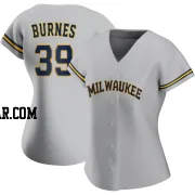 Corbin Burnes Women's Milwaukee Brewers Gray Authentic Road Jersey