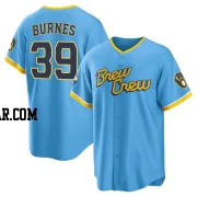 Corbin Burnes Youth Milwaukee Brewers Blue Replica Powder 2022 City Connect Jersey