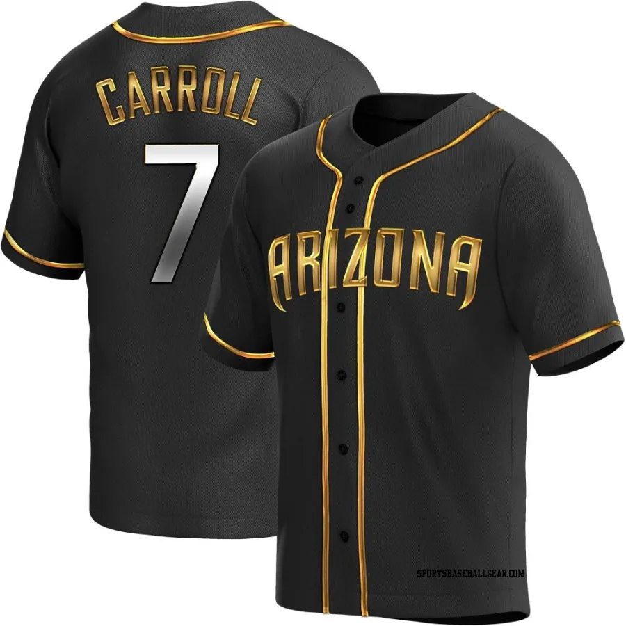 Corbin Carroll Men's Arizona Diamondbacks Black Golden Replica Alternate Jersey