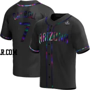 Corbin Carroll Men's Arizona Diamondbacks Black Holographic Replica Alternate 2023 World Series Jersey