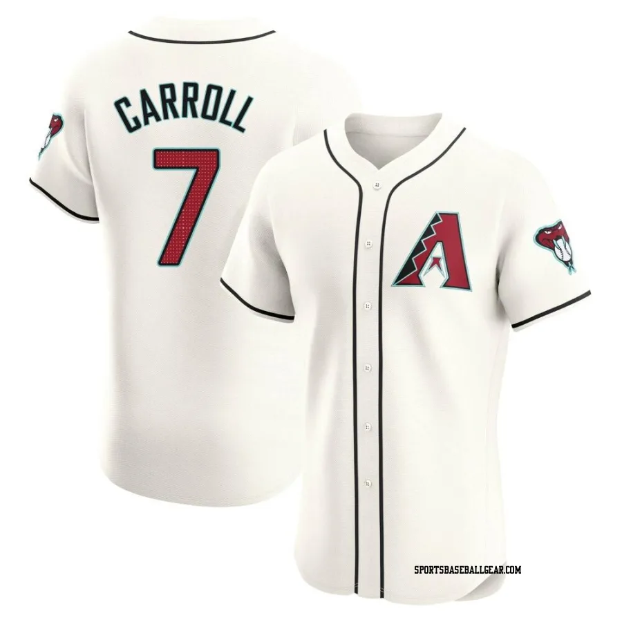 Corbin Carroll Men's Arizona Diamondbacks Cream Elite Home Jersey