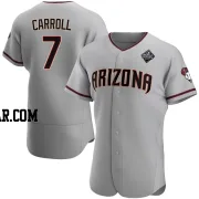 Corbin Carroll Men's Arizona Diamondbacks Gray Authentic Road 2023 World Series Jersey