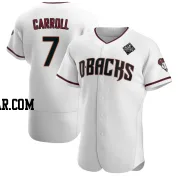 Corbin Carroll Men's Arizona Diamondbacks White Authentic Crimson Home 2023 World Series Jersey