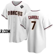 Corbin Carroll Men's Arizona Diamondbacks White Replica Home 2023 World Series Jersey