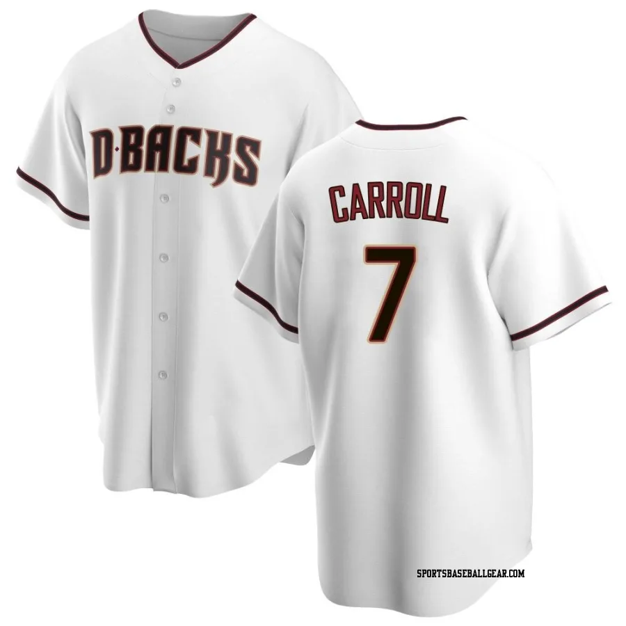 Corbin Carroll Men's Arizona Diamondbacks White Replica Home Jersey