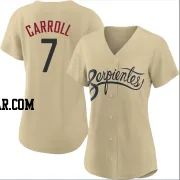 Corbin Carroll Women's Arizona Diamondbacks Gold Authentic 2021 City Connect Cool Base Jersey