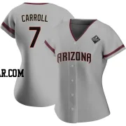 Corbin Carroll Women's Arizona Diamondbacks Gray Authentic Road 2023 World Series Jersey