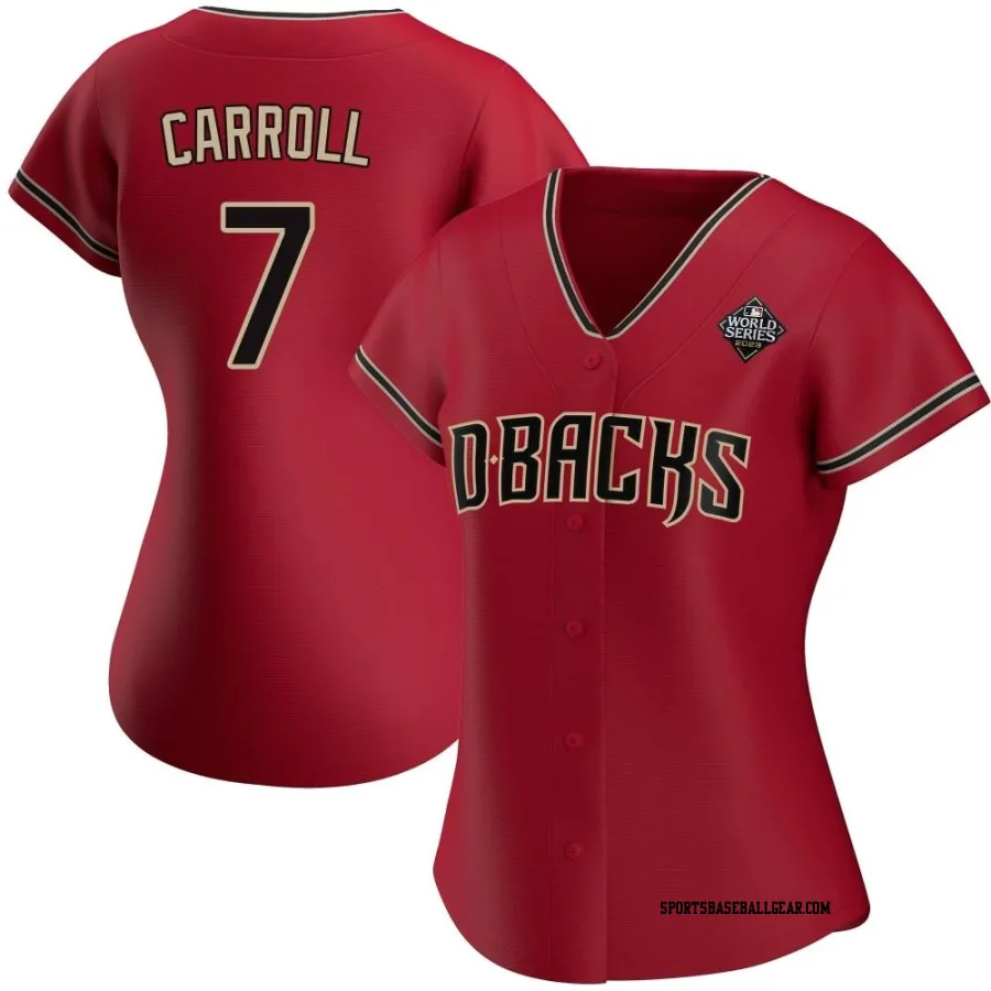 Corbin Carroll Women's Arizona Diamondbacks Red Authentic Alternate 2023 World Series Jersey