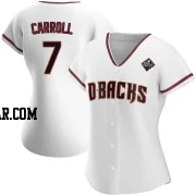 Corbin Carroll Women's Arizona Diamondbacks White Authentic Home 2023 World Series Jersey