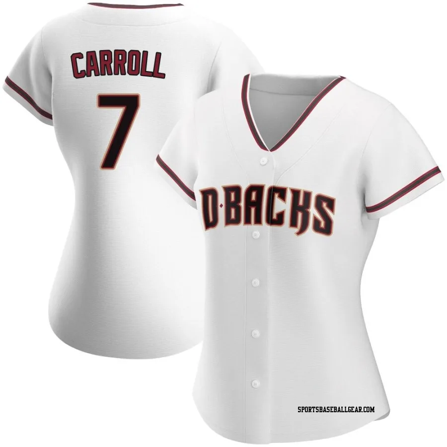 Corbin Carroll Women's Arizona Diamondbacks White Authentic Home Jersey