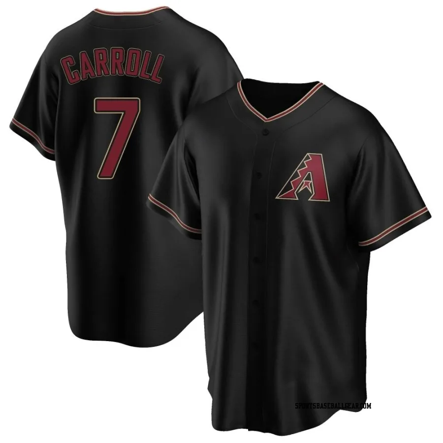 Corbin Carroll Youth Arizona Diamondbacks Black Replica Alternate Jersey