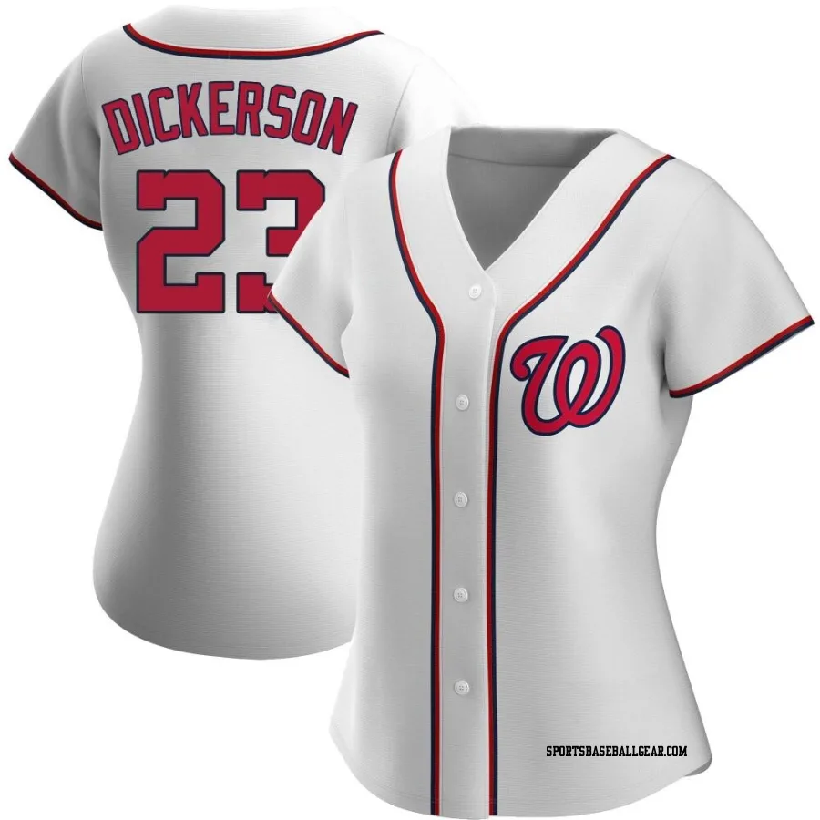 Corey Dickerson Women's Washington Nationals White Replica Home Jersey