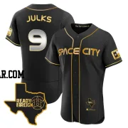 Corey Julks Men's Houston Astros Black/Gold Authentic 2023 Space City Ready 2 Reign Flex Base Jersey