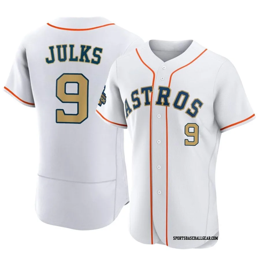 Corey Julks Men's Houston Astros Gold Authentic White 2023 Collection Jersey