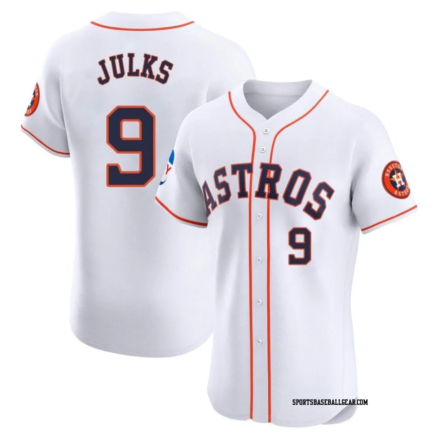 Corey Julks Men's Houston Astros White Elite Home Patch Jersey