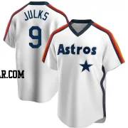 Corey Julks Men's Houston Astros White Replica Home Cooperstown Collection Team Jersey