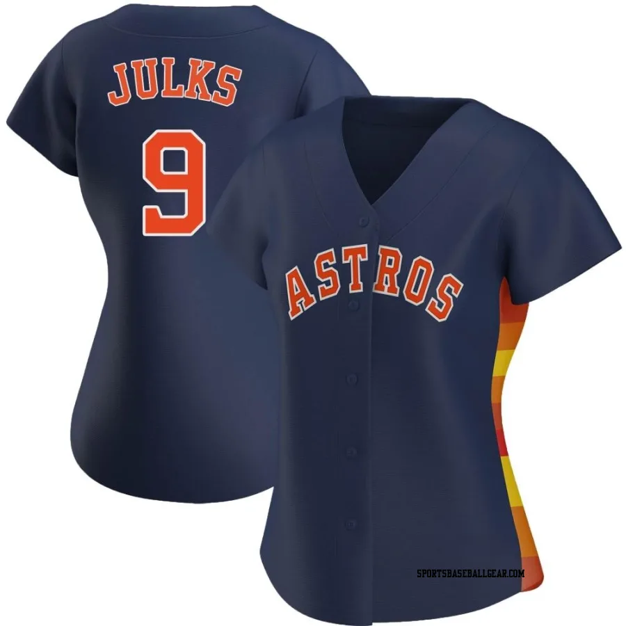 Corey Julks Women's Houston Astros Navy Authentic Alternate Jersey