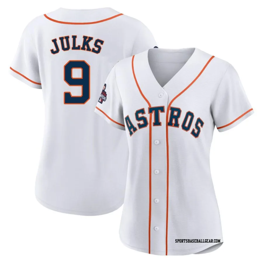 Corey Julks Women's Houston Astros White Authentic 2022 World Series Champions Home Jersey