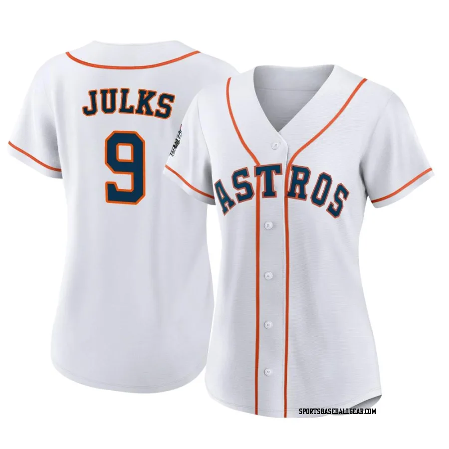 Corey Julks Women's Houston Astros White Authentic 2022 World Series Home Jersey