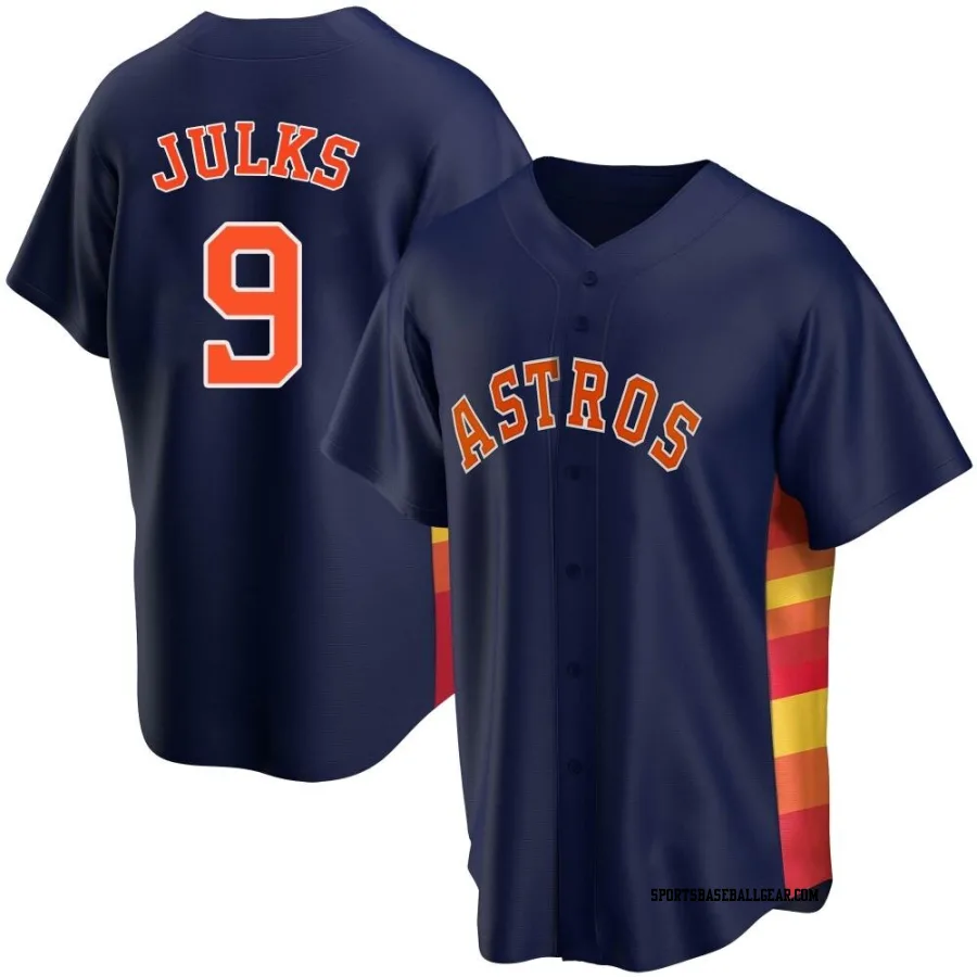 Corey Julks Youth Houston Astros Navy Replica Alternate Jersey