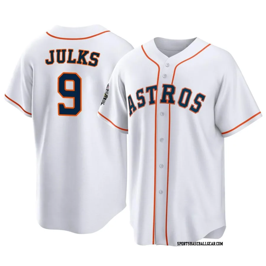 Corey Julks Youth Houston Astros White Replica 2022 World Series Home Jersey