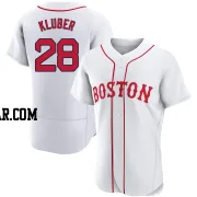 Corey Kluber Men's Boston Red Sox White Authentic 2021 Patriots' Day Jersey