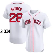 Corey Kluber Men's Boston Red Sox White Elite Home Jersey