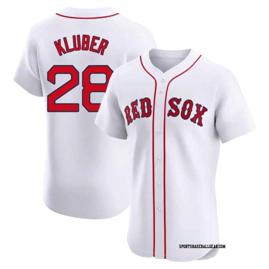 Corey Kluber Men's Boston Red Sox White Elite Home Jersey