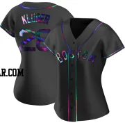 Corey Kluber Women's Boston Red Sox Black Holographic Replica Alternate Jersey