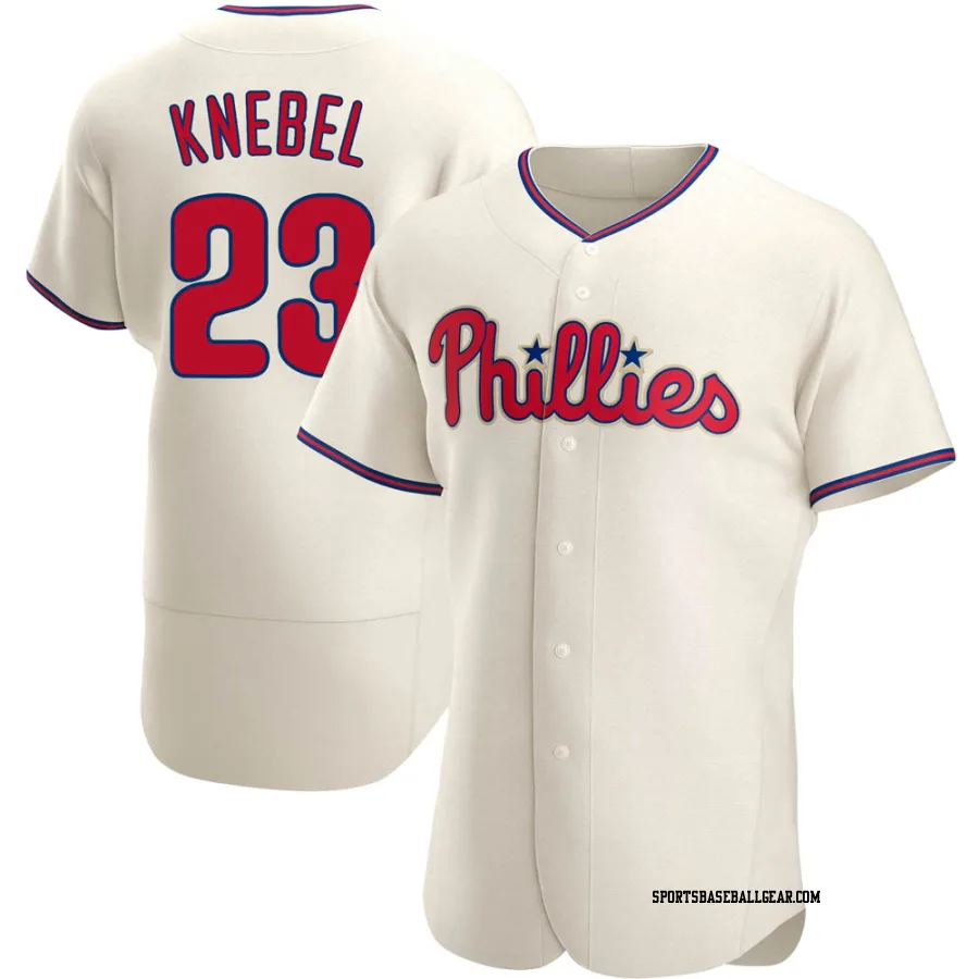 Corey Knebel Men's Philadelphia Phillies Cream Authentic Alternate Jersey