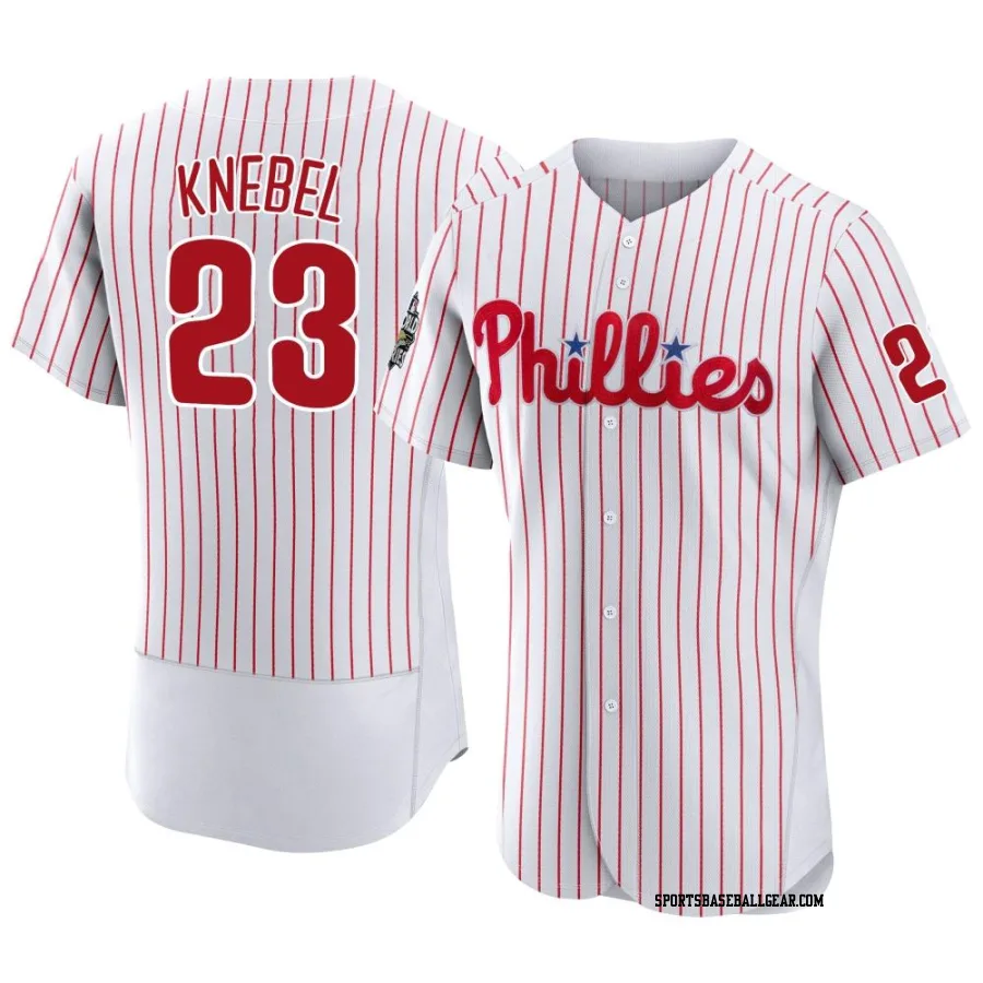 Corey Knebel Men's Philadelphia Phillies White Authentic 2022 World Series Home Jersey