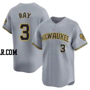 Corey Ray Men's Milwaukee Brewers Gray Limited Away Jersey