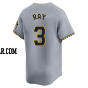 Corey Ray Men's Milwaukee Brewers Gray Limited Away Jersey