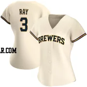 Corey Ray Women's Milwaukee Brewers Cream Authentic Home Jersey